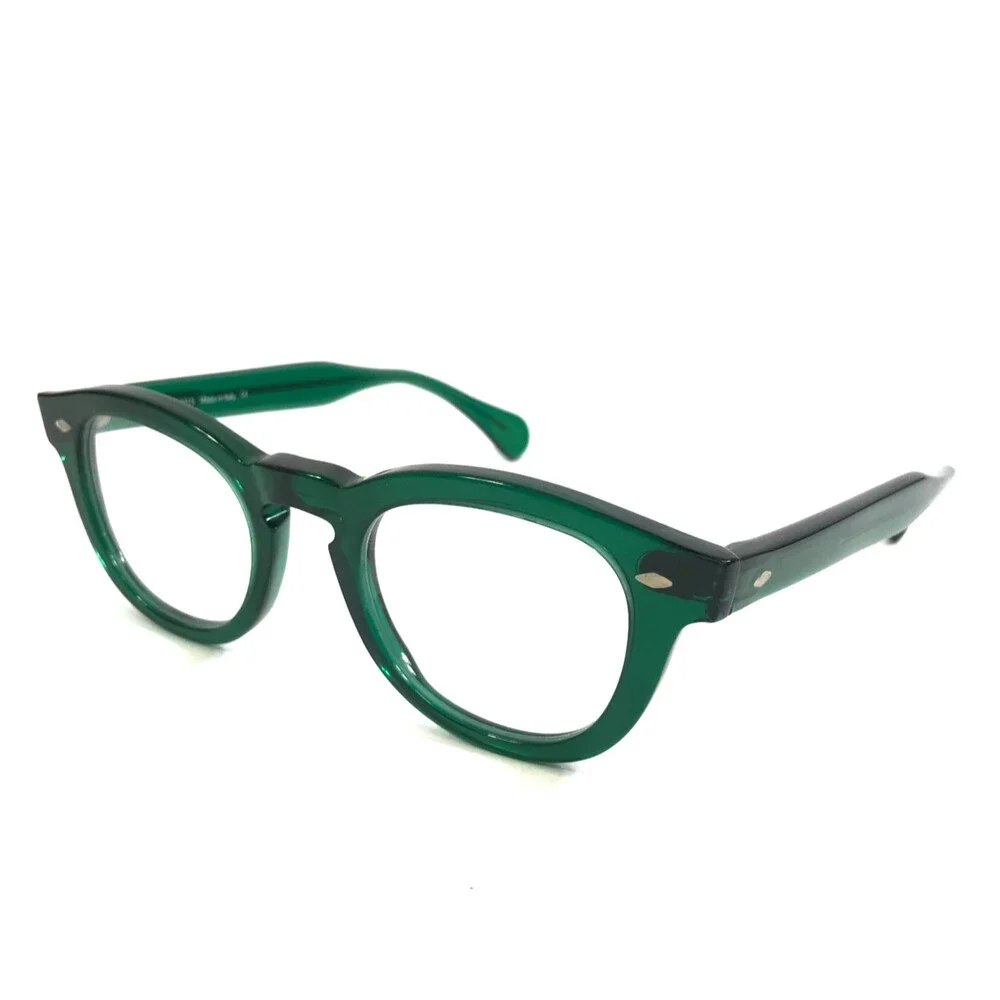 SEE Eyewear Eyeglasses Frames 9215 1487 Polished Clear Green Horn Rim 44-23-145
